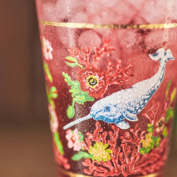NWT Anthropologie Lou Rota Mother Nature Juice Glass Whale - Picture 2 of 2